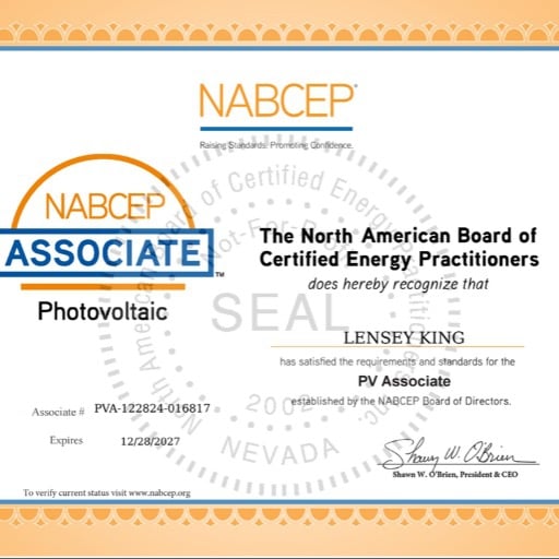NABCEP PVA Photovoltaic