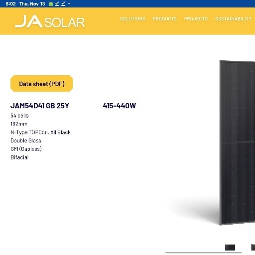 Panels - JA Solar 440w - Made in AZ