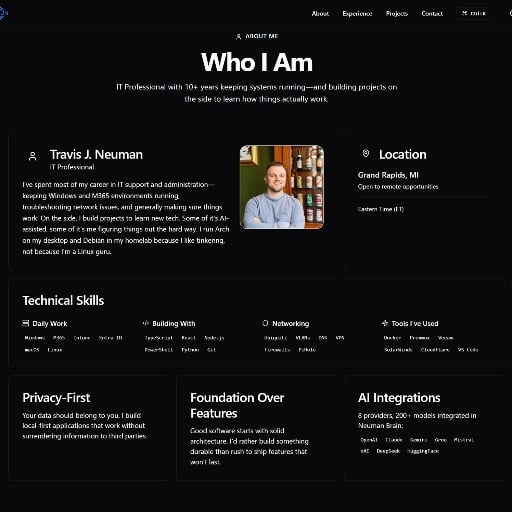 Travis J. Neuman - Professional IT Portfolio