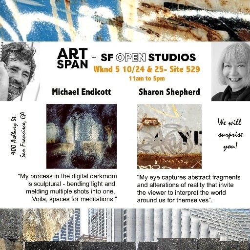 SFOS Open Studio Wknd 5 10/24 & 25/26 11am-5pm Site 529 - Ashbury Heights, San Francisco, CA