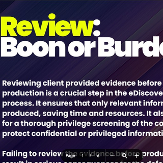 Whitepaper: Review: Boon or Burden